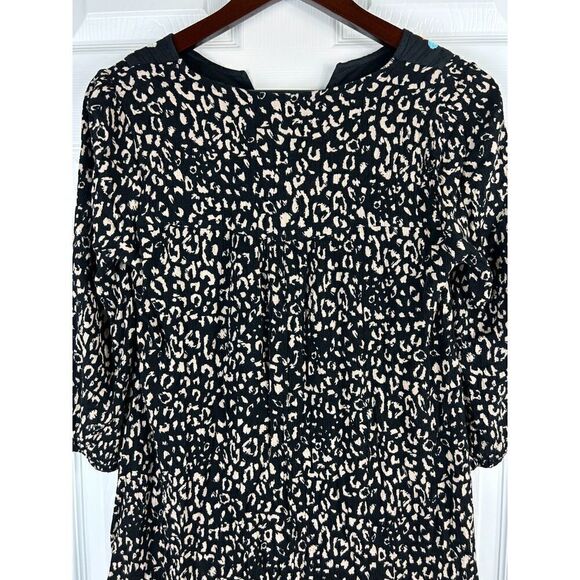 Savanna Jane Women Shirt Dress Black Size S Embroidered Animal Boho Swing E3 - Picture 9 of 12